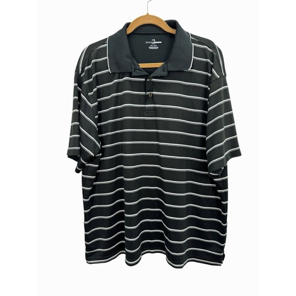 Grand Slam Other - Grand Slam Golf Men's Sz 2XL Black White Striped Short Sleeve Polo Shirt